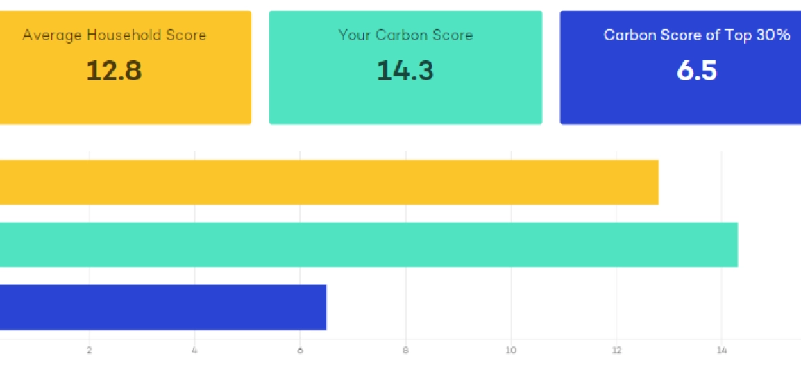 Example graph from our carbon footprint calculator